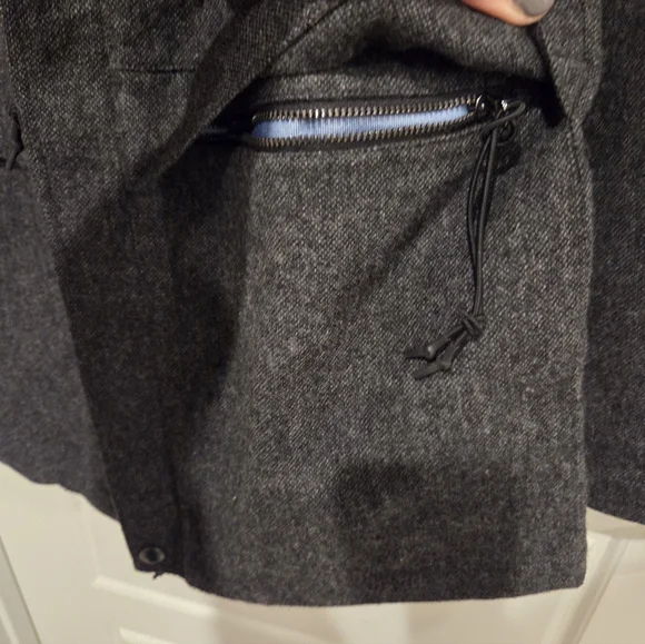 CLUB MONACO MEN'S WOOL CAMBRIDGE COAT WITH HOOD SIZE SMALL